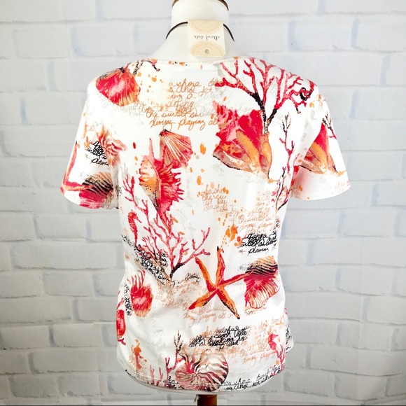 C H I C O’ S : Seashell Patterned Tee Shirt - Picture 3 of 5